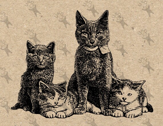 vintage kitty clipart - photo #24