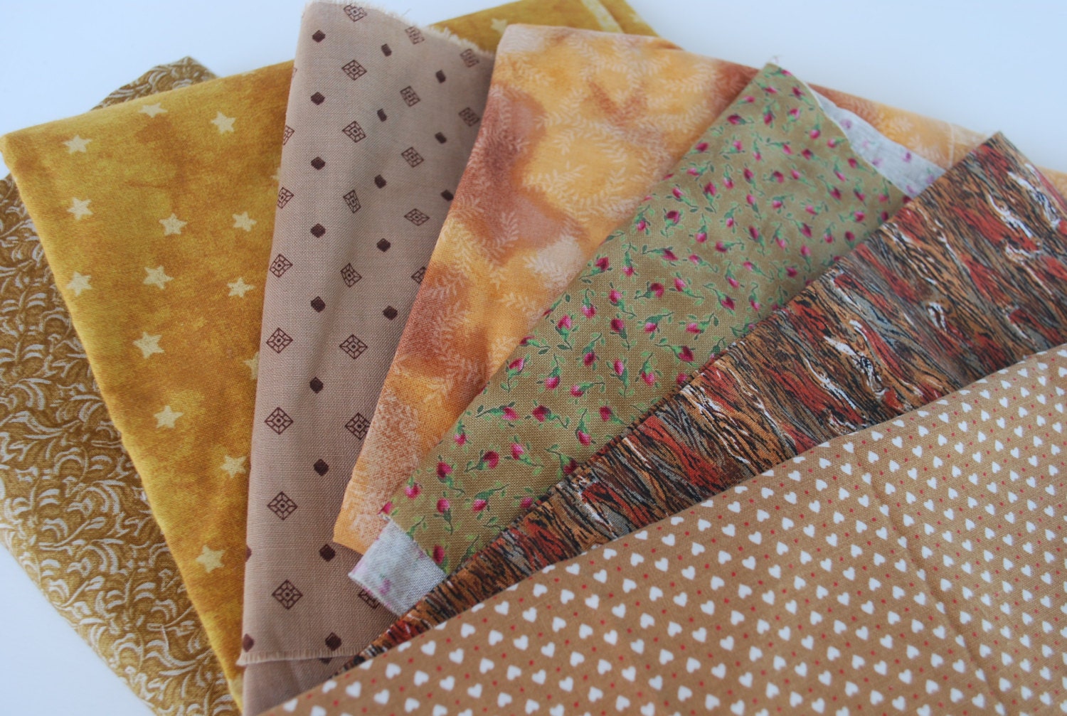 One Pound Brown Fabric Scraps cotton fabric
