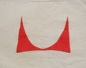 RARE Vintage Herman Miller TOTE BAG Oatmeal Color Off White Canvas Shoulder Bag w/ Red Logo great gift for Eames lover or collector