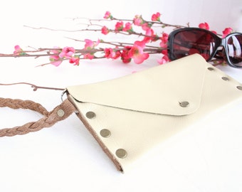 Leather Cash Envelope Wallet | Petite Leather Clutch | Slim Cash Organizer | Cash Envelope | Cash Budget Envelope | Women's Leather Wallet