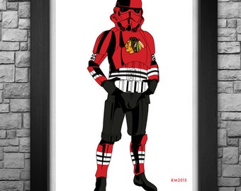 STORMTROOPER "Chicago Blackhawks (classic version)" limited edition art print. Available in 3 sizes!