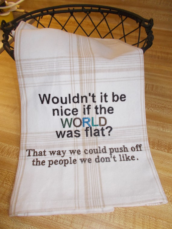 Embroidered Towel Kitchen Towel Funny Kitchen Towel Hand