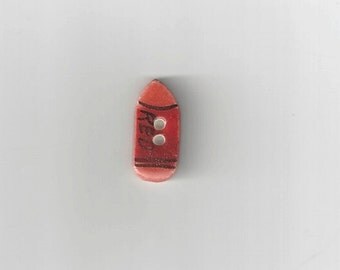 Clearance - Red Crayon Button by Mill Hill, #86119U