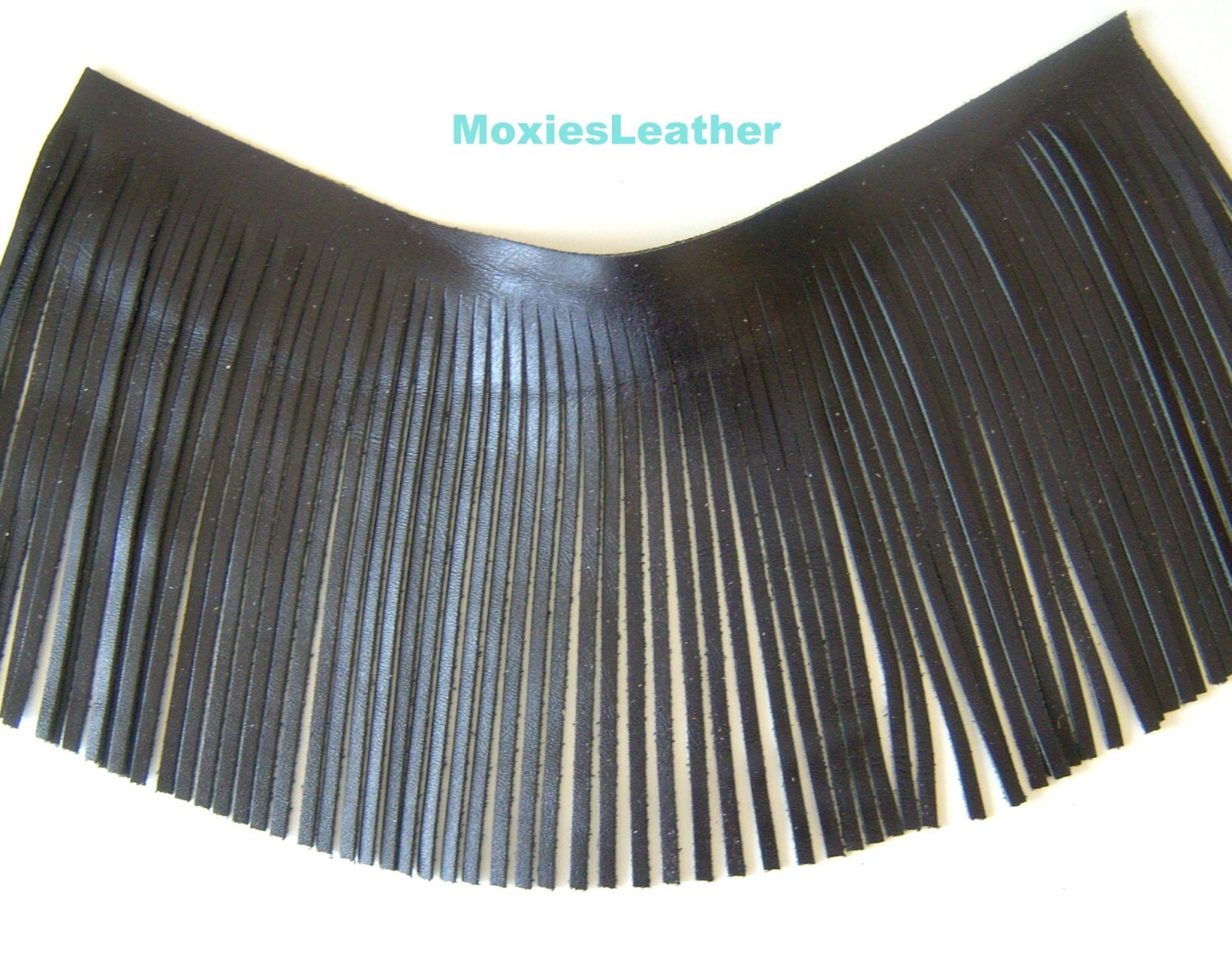 Genuine dark brown leather fringes 6 x 6 inches or 12 x