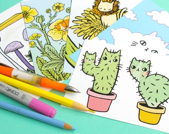Set of 5 Postcard Prints