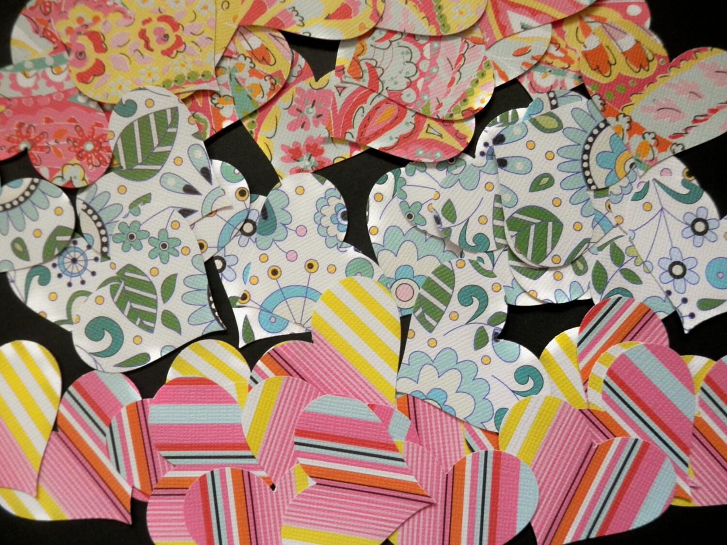 SALE HEART Die Cuts Set/27 Vibrant Designs Acid Free