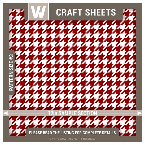 siser htv heat transfer vinyl craft sheet houndstooth by