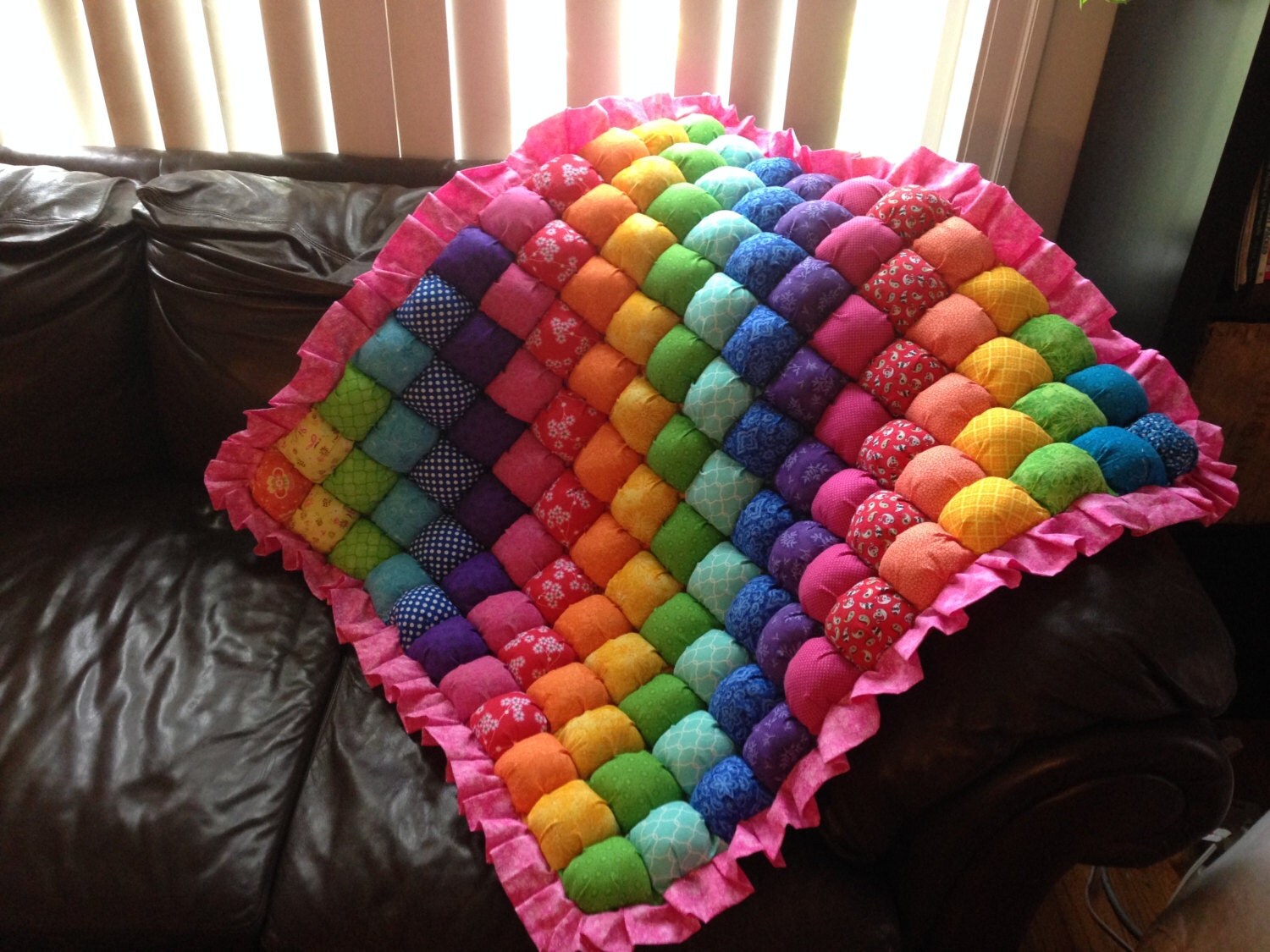 Baby Bubble Quilt Rainbow Simple Patterns Baby Quilt Handmade