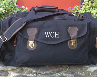 Duffle Bag / Custom Canvas Bags / Personalized Groomsmen Gifts / Monogrammed Bag / Mens Weekend Bag / Gifts For Best Man / Mens Bags
