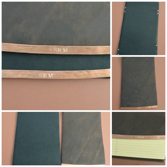 Items similar to Custom Order Leather Legal Pad Cover Handmade Copper