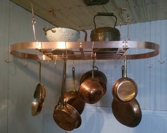 Rustic Hanging Pot Rack