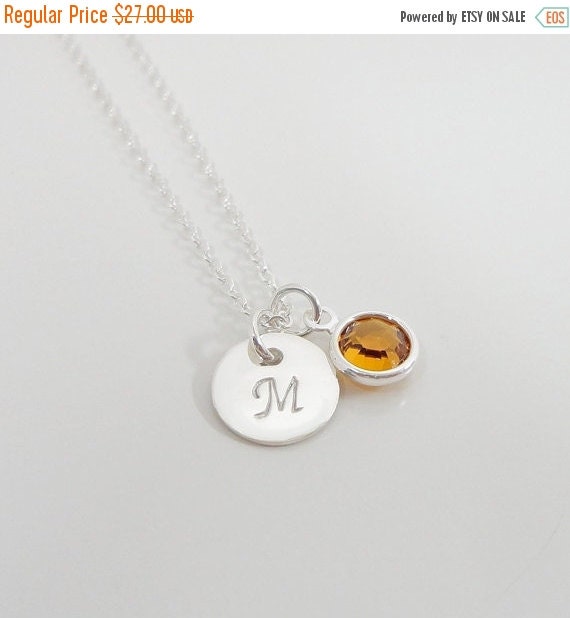 Boxing Week Sale Sterling Silver Initial Necklace by SivadoStudio