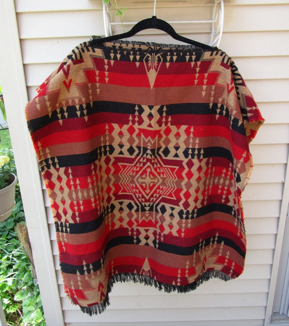 Southwest Native American Poncho in Woven by PaisleyPurveyorToo