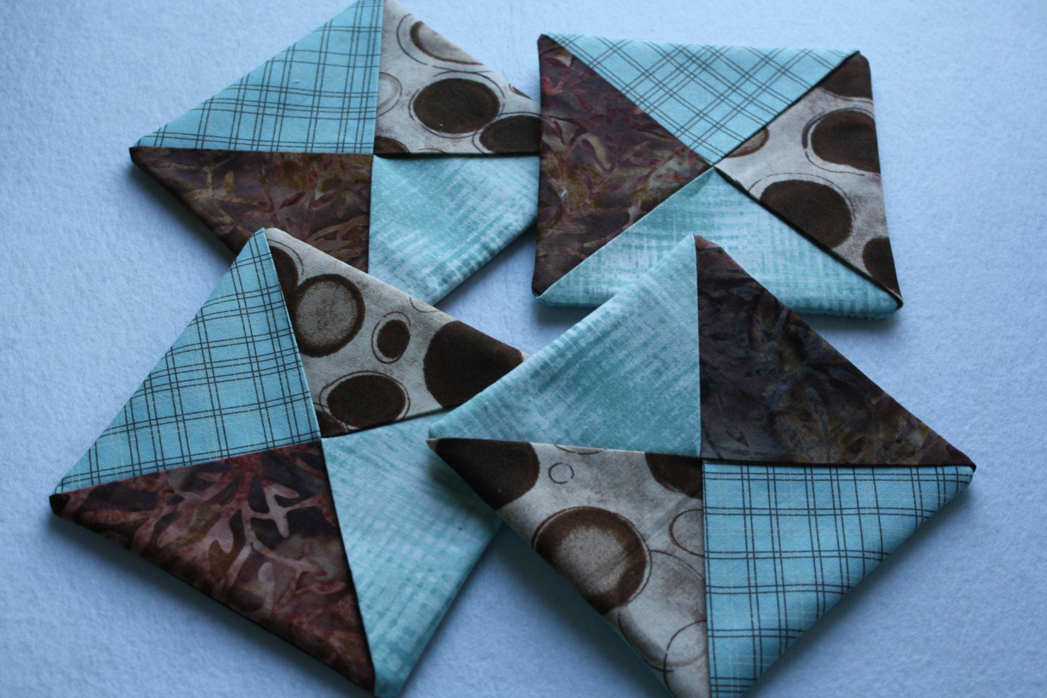 Fabric coasters set of four coasters folded coasters mug