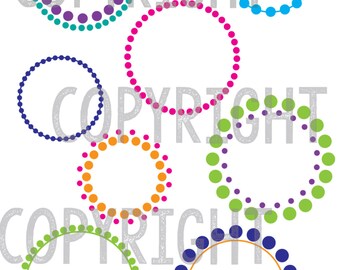 polka dot circle frame monogram, cut file, vinyl ready design, SVG file, silhouette file, cricut file, ready to cut