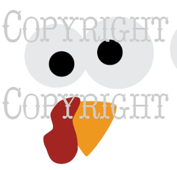 Download turkey face cut file vinyl ready design SVG file silhouette