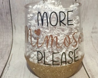 Glitter dipped insulated wine cup - mimosa cup - custom vinyl wine glass - sparkle pool cup - brunch glass - custom wine glass - wine lover