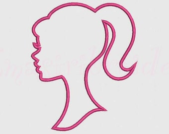 Barbie Applique Embroidery Design