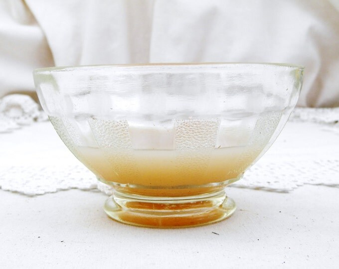 Vintage French Clear Glass Cafe au Lait Bowl, French Decor, Shabby Chic Decor, French Country Cottage, Coffee Bowl, Tableware, Retro Home Vintage French Clear Glass Cafe au Lait Bowl, French Decor, Shabby Chic Decor, French Country Cottage, Coffee Bowl, Tableware, Retro Home