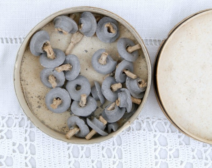 Antique French Original "Fabrique à la Gare" Vegtable Oil Night Light Wicks with Original Box, Floating Candle, Paris, Lamp, Lights, Home