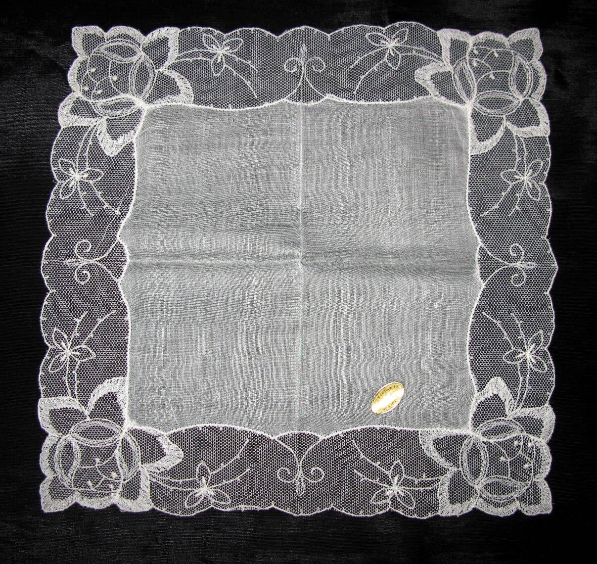 Tambour Lace Handkerchief Antique Lace Hankerchief Ladies