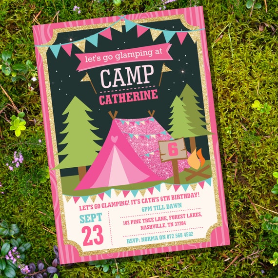 Glamping Party Invitations 7