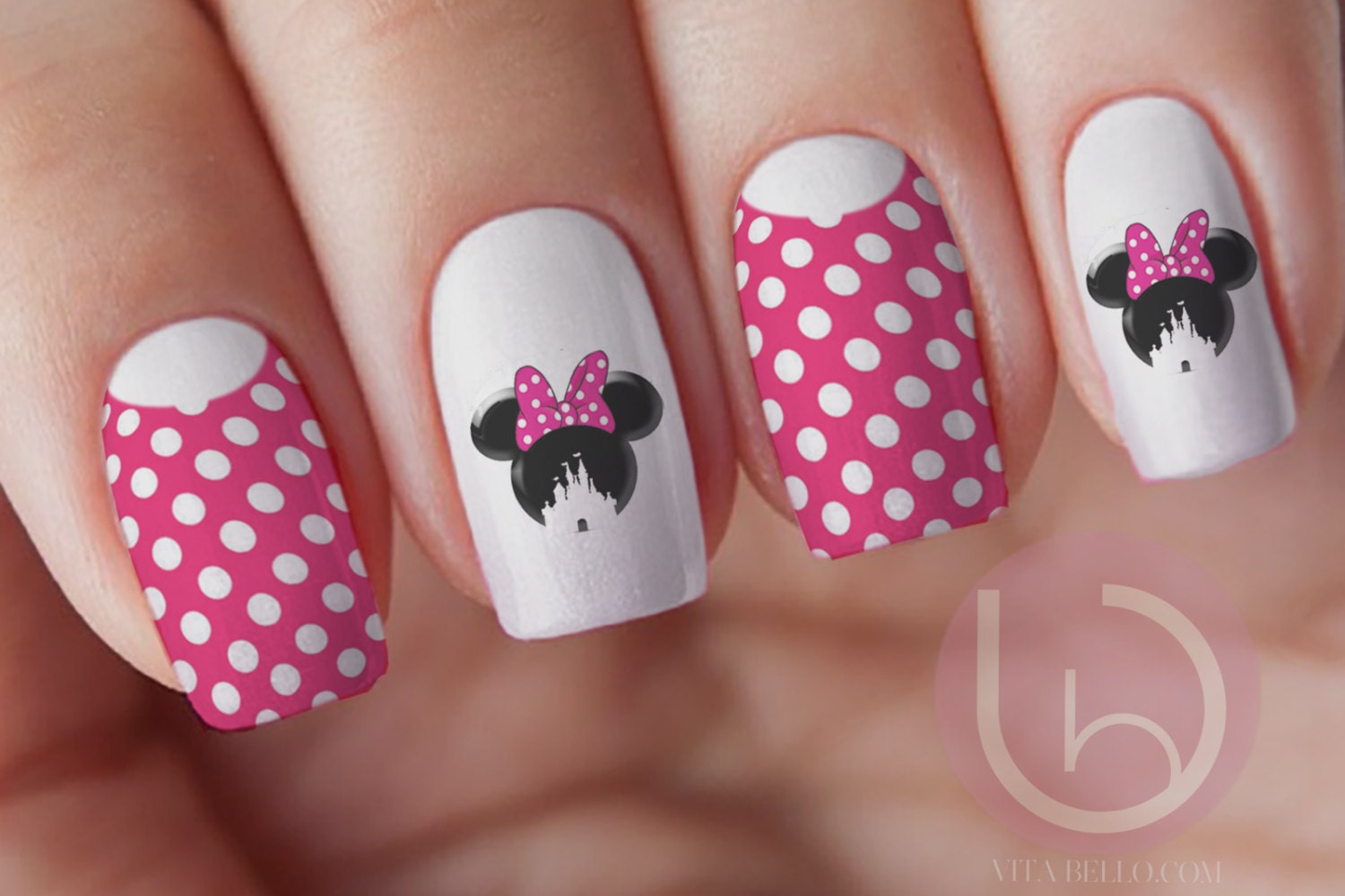 Minnie Nail Decal Disney Nail Decal Minnie Mouse Nail