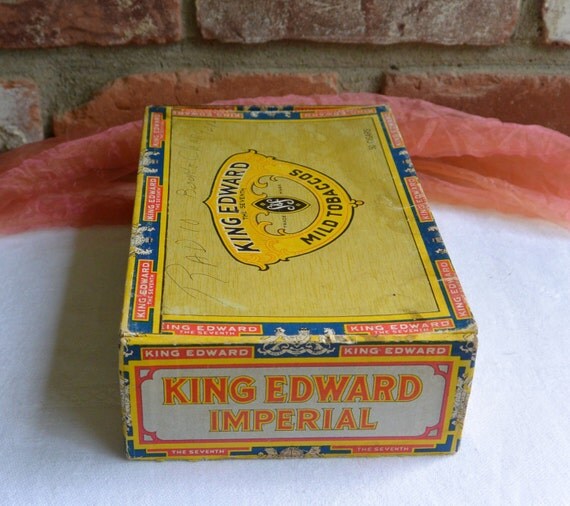 1965 Cigar Box King Edward Imperial 30 Cigar Box Florida