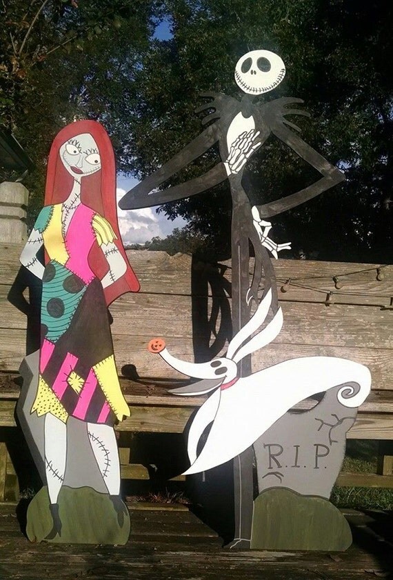 59 Wood Nightmare Before Christmas Wood Yard Art by WoodArtandSuch
