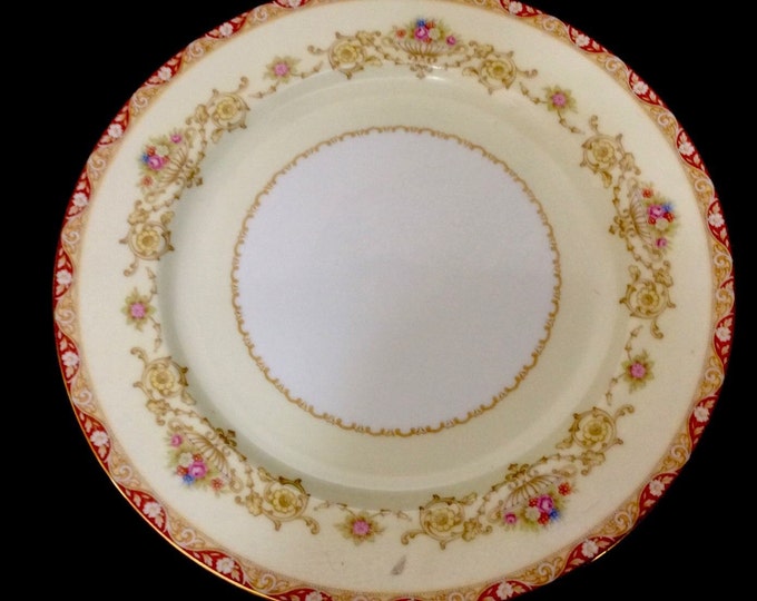 Vintage Noritake China Porcelain Dinner Plate in the Clareta Pattern 10 Inches