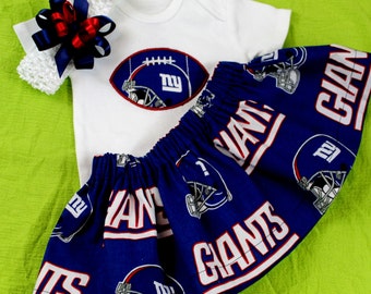 New York Giants 3pc Girls Bodysuit set