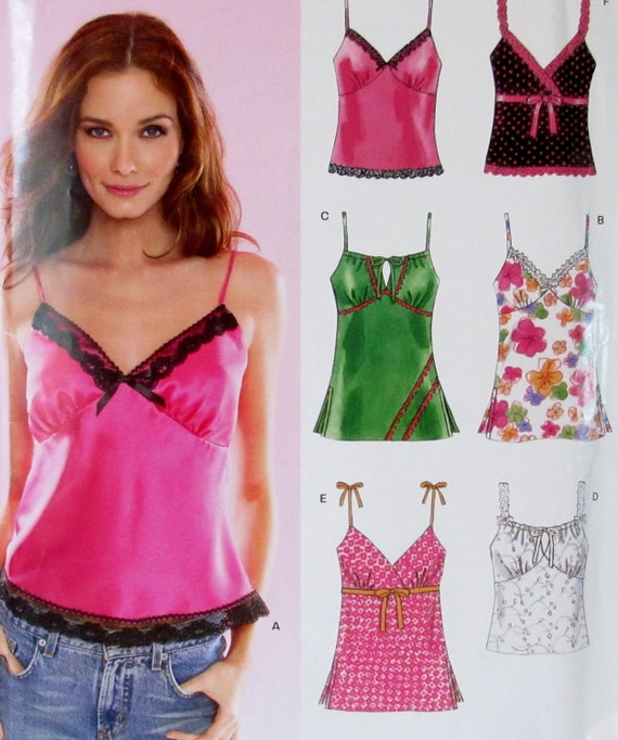 Simplicity New Look Womens Tank Top Camisole Pattern 6490