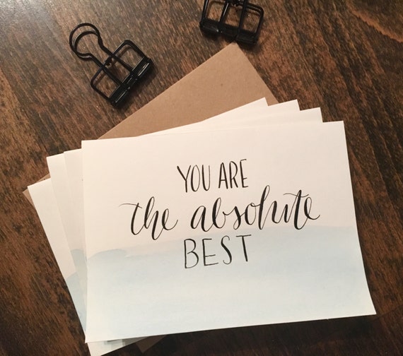 Items similar to You Are The Absolute Best cards | Set of 4 handmade ...