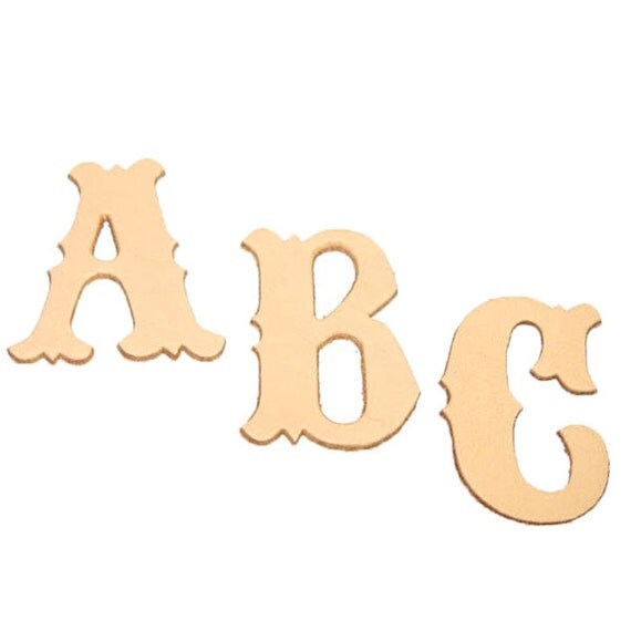 Leather Letters Die Cut by LeathercraftSupplies on Etsy