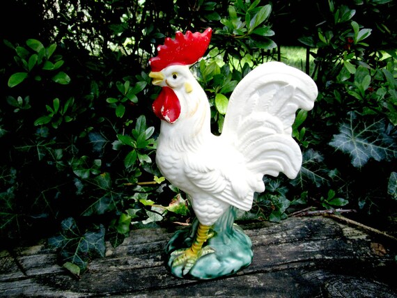 large rooster figurine