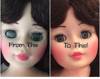 Doll Repair, Doll Eye Replacement, Repair Kit, 13 mm, Sleep Eyes, Doll Restoration, Doll Making, Fix Doll, Revlon, Kelly, Twinkie