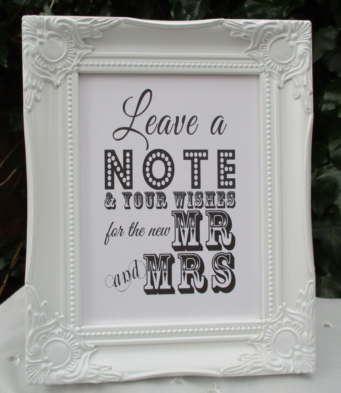 Wedding Guest Book Sign Leave A Note and Your by TheIvoryBow