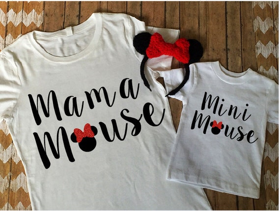 Mama Mouse Mini Mouse Matching Shirt Set Disney Shirt