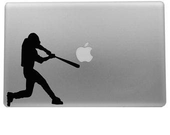 Baseball Player APPLE COMPUTER Decal - Cell phone - Macbook - Laptop - Macbook Decal