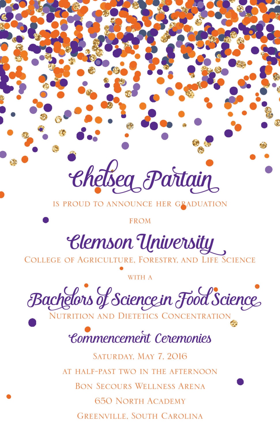 Qty. 25 Spanish College Graduation Invitations Announcements