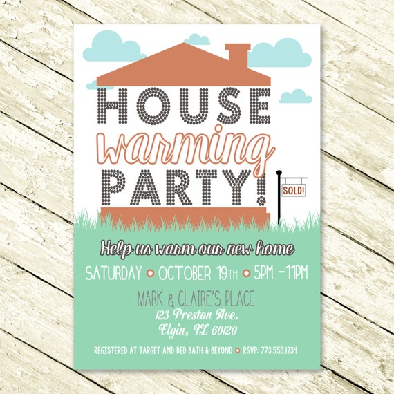 Fun Housewarming Party Invitation by LilygramDesigns on Etsy