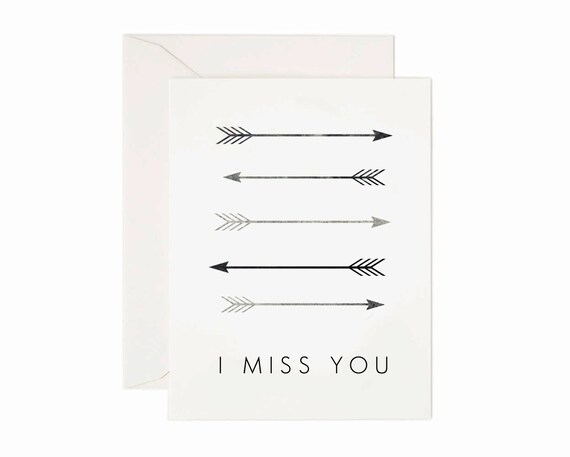 I Miss You Cards Printable Greeting Cards by MelindaWoodPaperCo