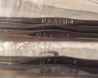 Boye Brand, 15 cent marking, Steel Crochet Hook, Single Hook, Made in USA, Rare, Vintage, Collectible