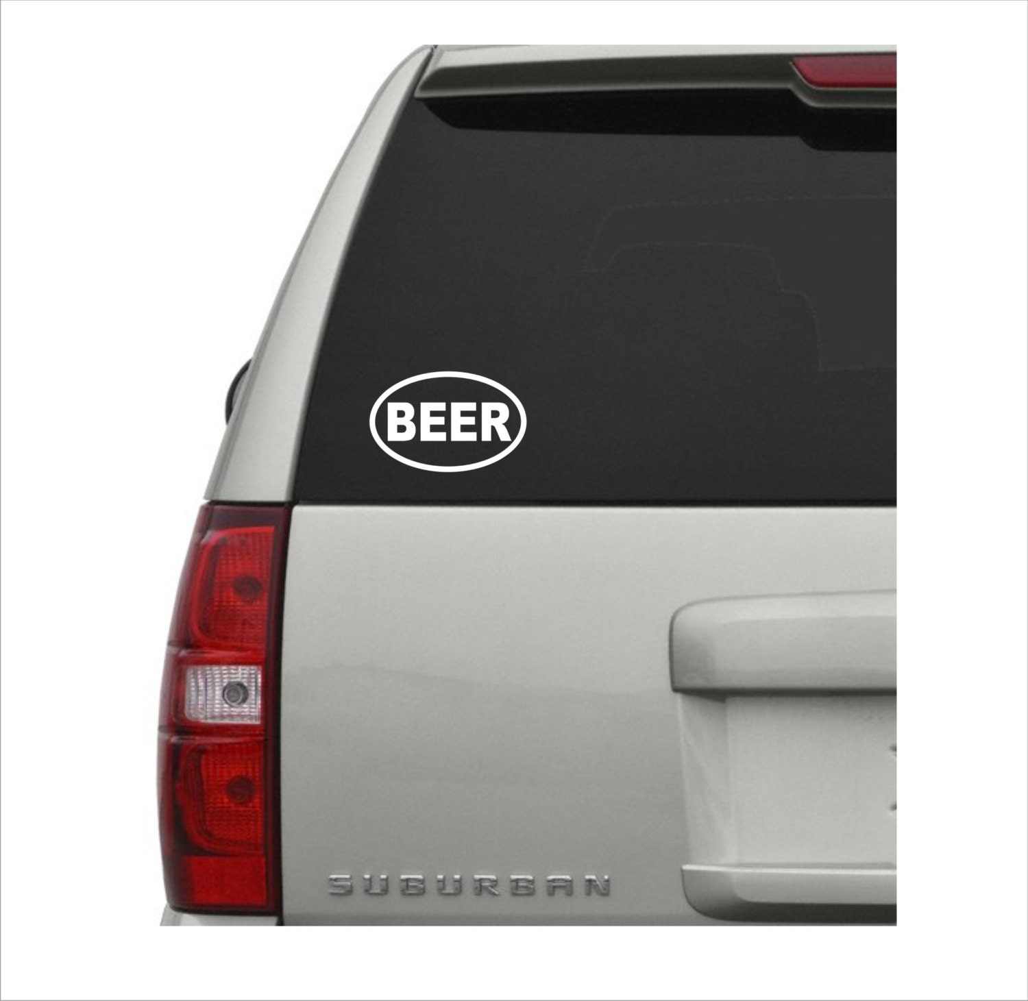Beer vinyl oval decal, beer decal, beer sticker, oval beer decal, oval