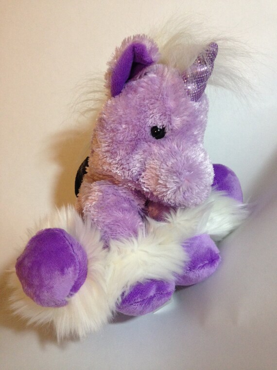 big purple unicorn stuffed animal