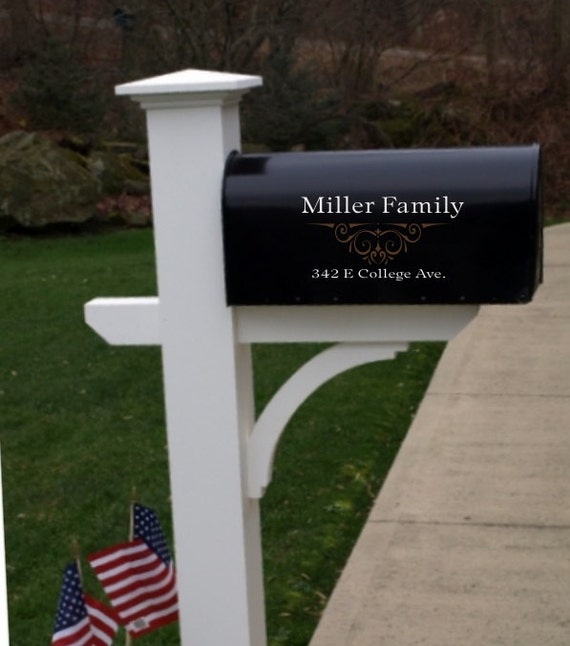 Mailbox decal Mailbox family name family name Mailbox