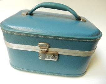 Blue Cosmetic Suitcase