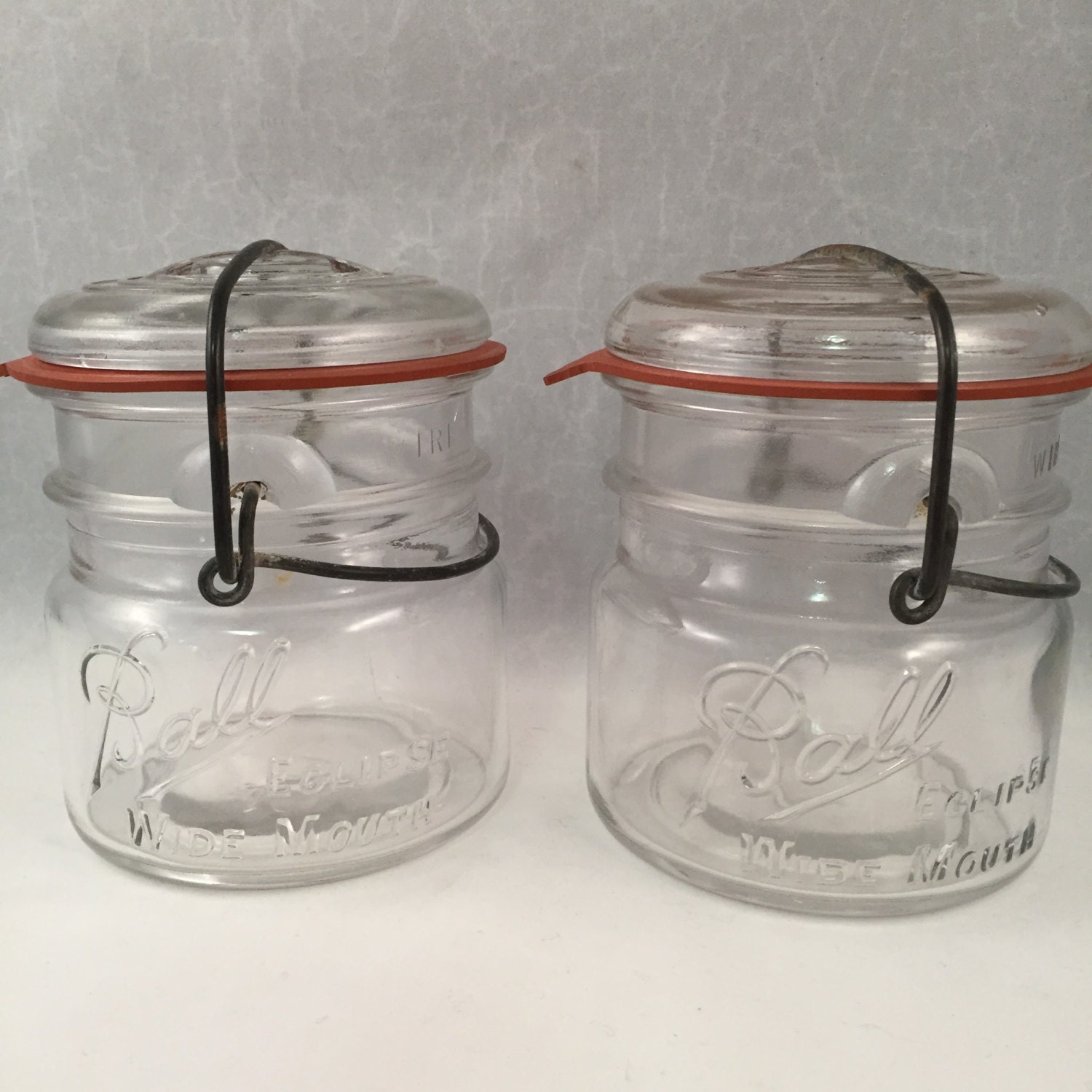 lids jar mason rubber Vintage Mason with Rubber 2 Ball Clamp Jar Lid Set and of