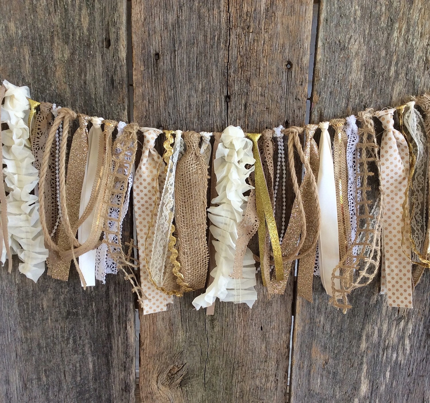 Ribbon Garland Burlap Lace Backdrop Nursery Decor Rustic