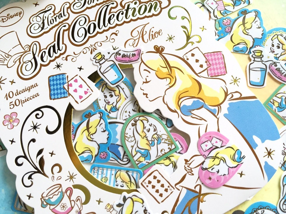 50 Alice In Wonderland Sticker Classic Alice In Wonderland